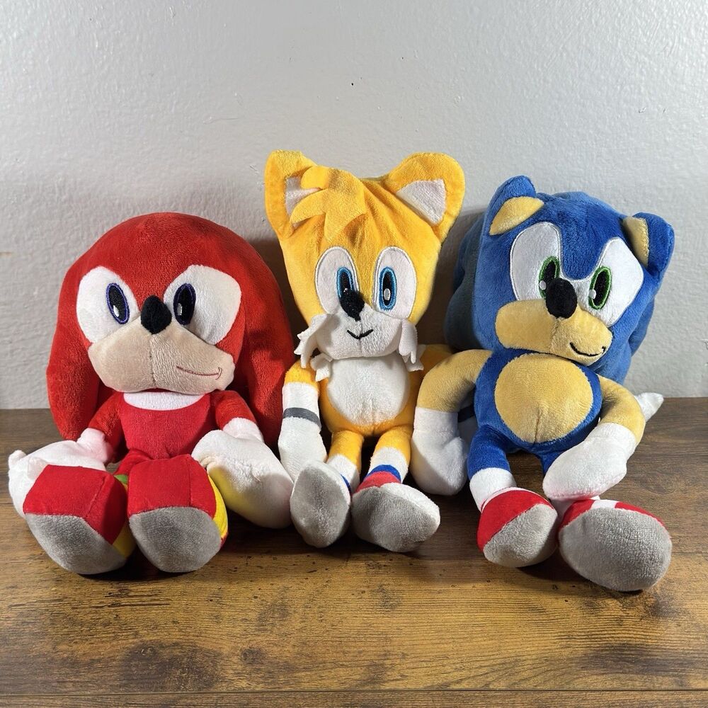 Jakks Pacific Sonic The Hedgehog Plush Sonic Tails Knuckles